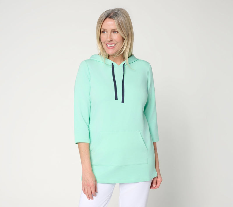 Denim & Co. Active Regular French Terry Tunic Pullover w/ Whip Stitch — View 18