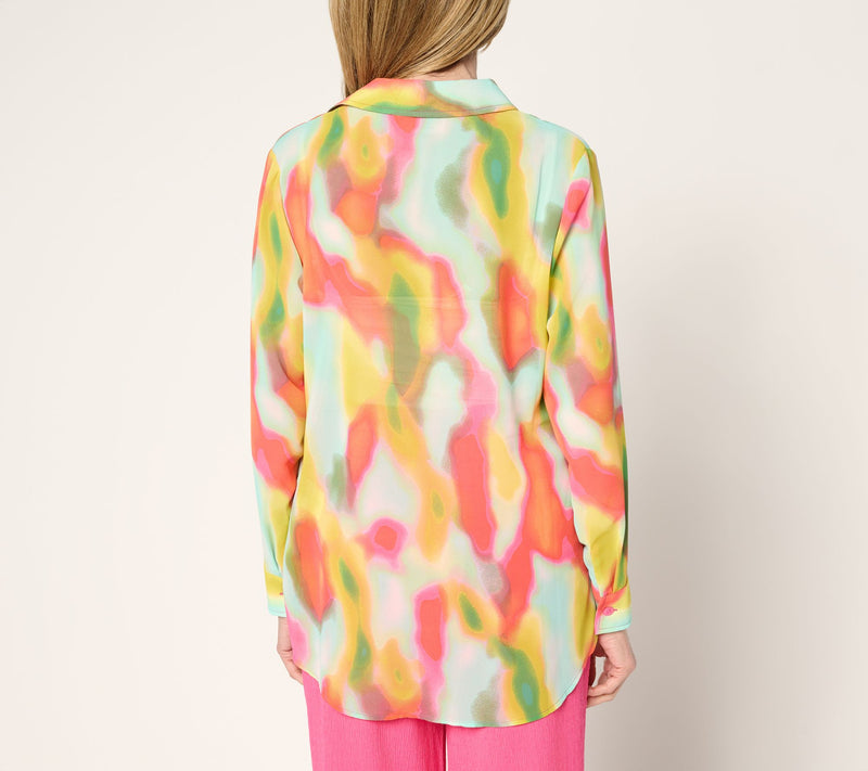 Brandis Dress Out Loud Serving the Curvy Bestie Printed Shirt — View 4