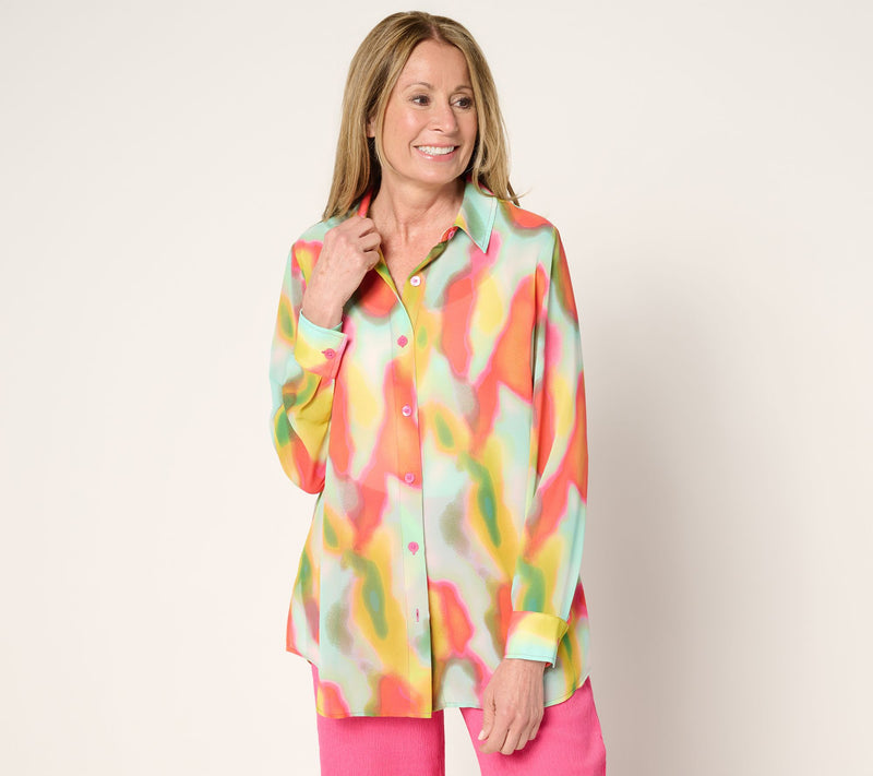 Brandis Dress Out Loud Serving the Curvy Bestie Printed Shirt — View 16