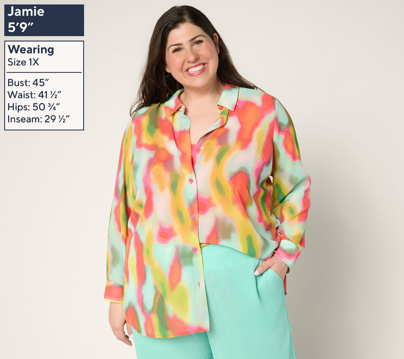 Brandis Dress Out Loud Serving the Curvy Bestie Printed Shirt — View 2