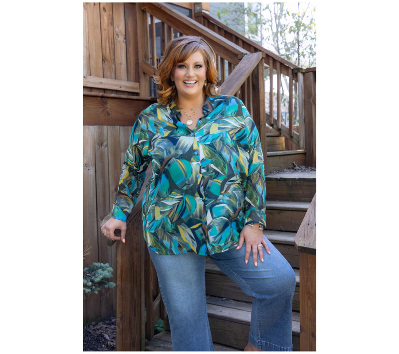 Brandis Dress Out Loud Serving the Curvy Bestie Printed Shirt — View 8