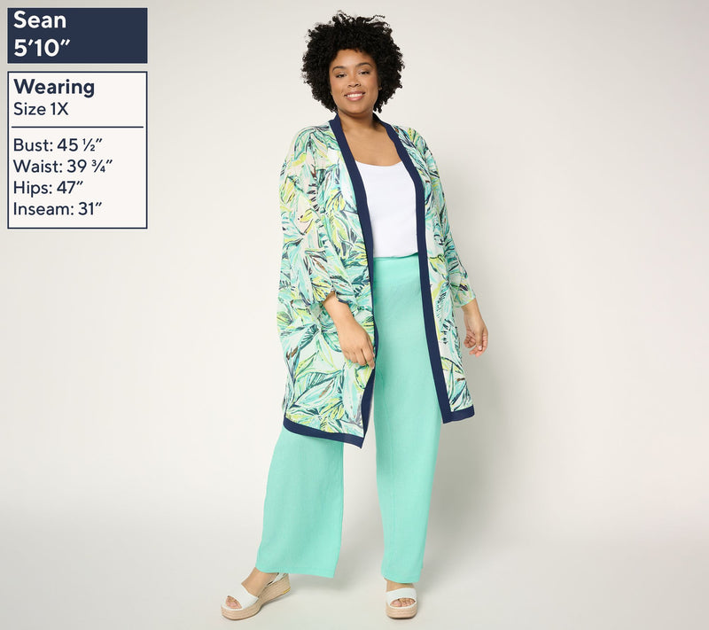 Brandis Dress Out Loud Trippin to Tahiti Open Front Duster — View 3