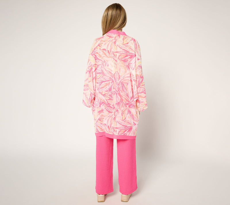 Brandis Dress Out Loud Trippin to Tahiti Open Front Duster — View 5