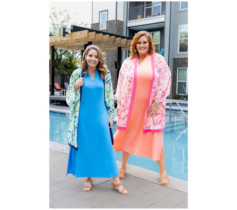 Brandis Dress Out Loud Trippin to Tahiti Open Front Duster — View 8