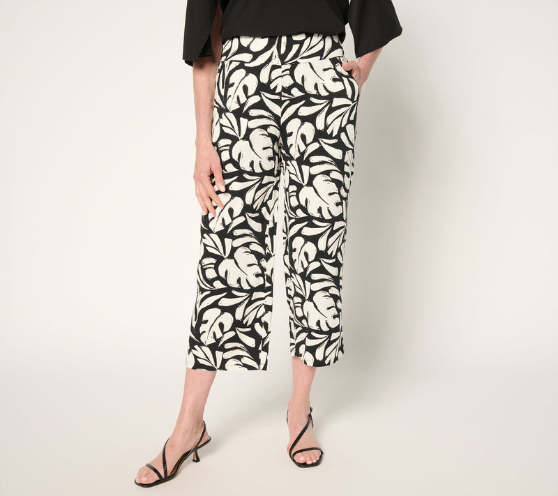 Brandis Dress Out Loud Regular Printed Cropped Pants with Pockets — View 5