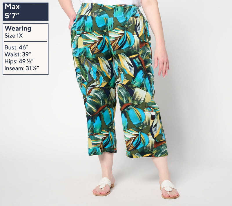Brandis Dress Out Loud Regular Printed Cropped Pants with Pockets — View 8