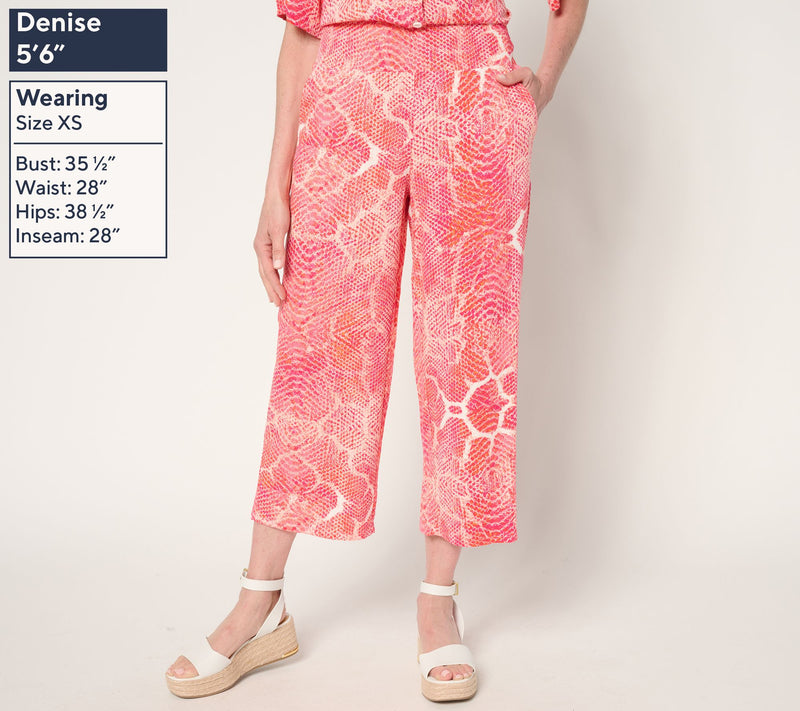 Brandis Dress Out Loud Regular Printed Cropped Pants with Pockets — View 9