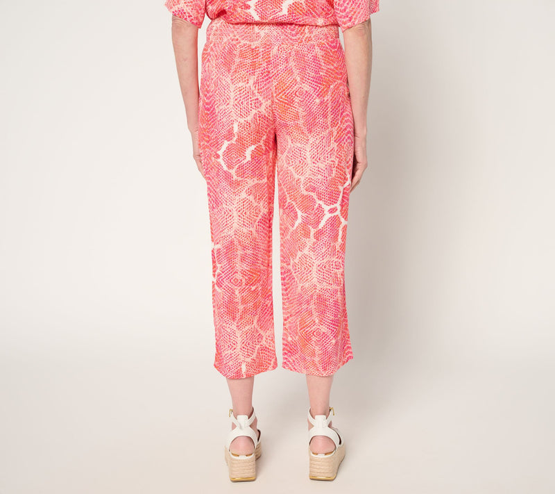 Brandis Dress Out Loud Petite Printed Cropped Pants with Pockets — View 4