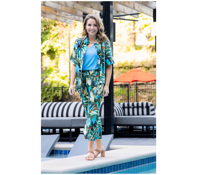 Brandis Dress Out Loud Tall Printed Cropped Pants with Pockets — View 14