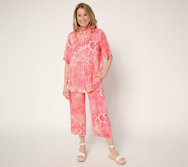 Brandis Dress Out Loud Tall Printed Cropped Pants with Pockets — View 11
