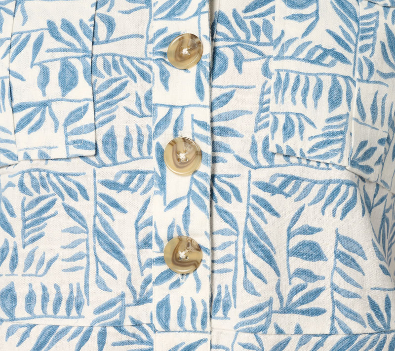 Denim & Co. Petite Linen Printed or Solid Henley Dress — View 14