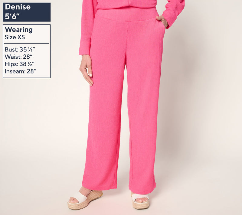 Brandis Dress Out Loud Tall Caribbean Crinkle Wide Leg Pants — View 3