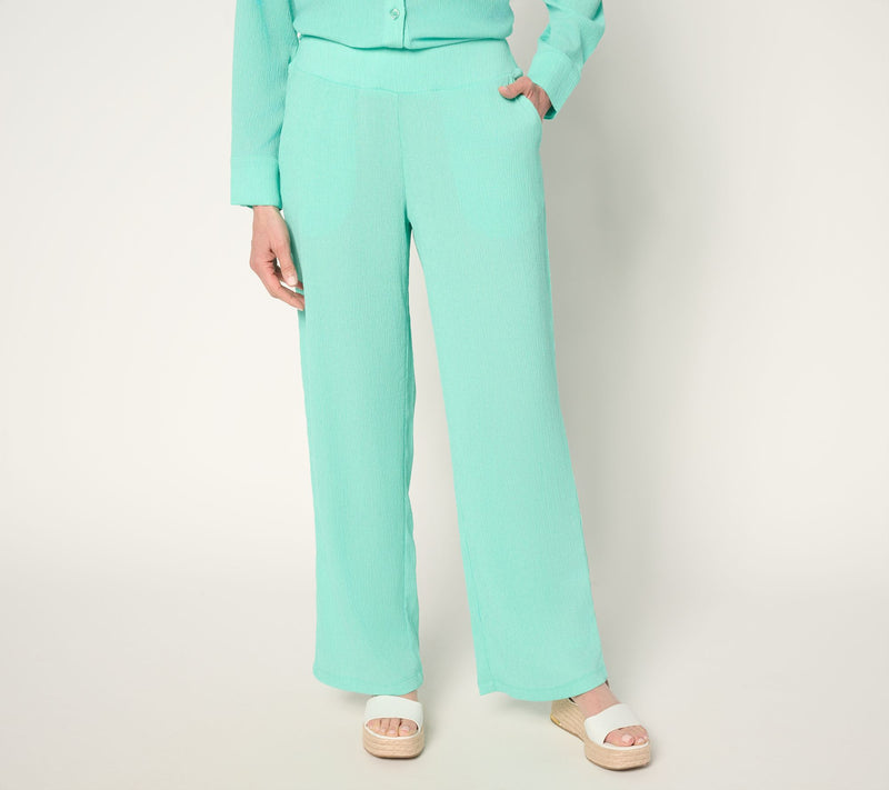 Brandis Dress Out Loud Tall Caribbean Crinkle Wide Leg Pants — View 14
