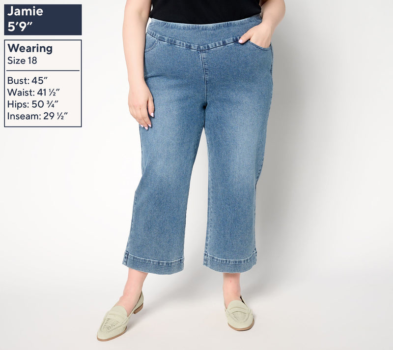 Brandis Dress Out Loud Petite De Novo Denim Wide Leg Crop — View 6