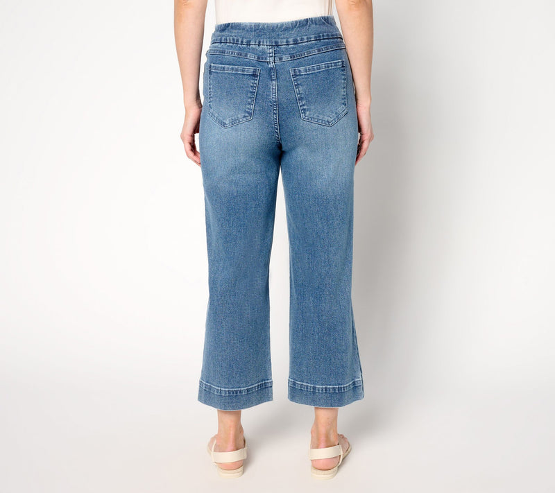 Brandis Dress Out Loud Petite De Novo Denim Wide Leg Crop — View 8