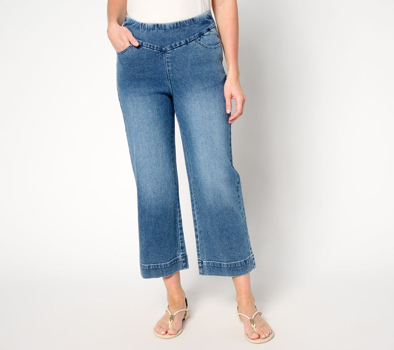 Brandis Dress Out Loud Petite De Novo Denim Wide Leg Crop — View 5