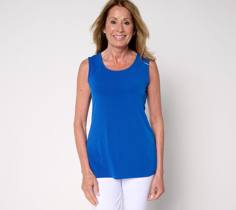 Susan Graver Regular Textured Woven Cardigan & Knit Tank Set — View 16