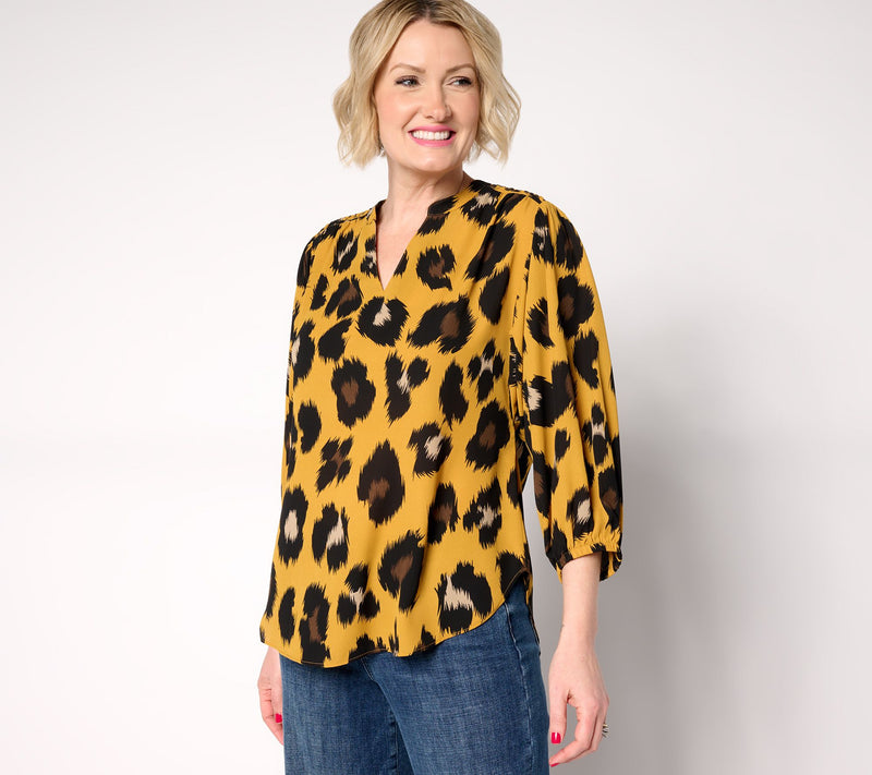 nicole by Nicole Miller Crepe Chiffon Dolman Sleeve Blouse — View 3
