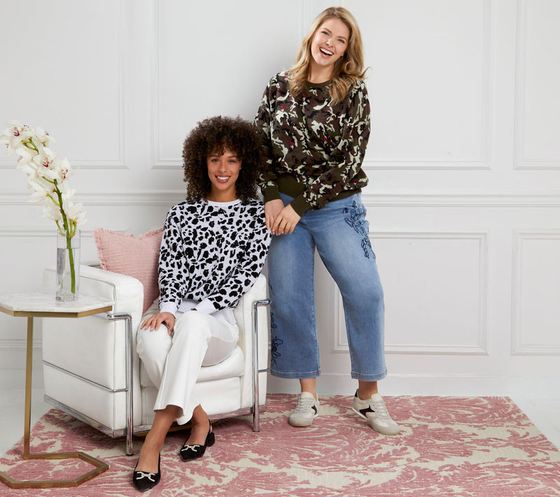 nicole by Nicole Miller Embellished Jacquard Sweater — View 14