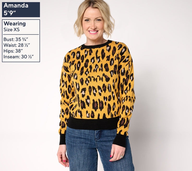 nicole by Nicole Miller Embellished Jacquard Sweater — View 9