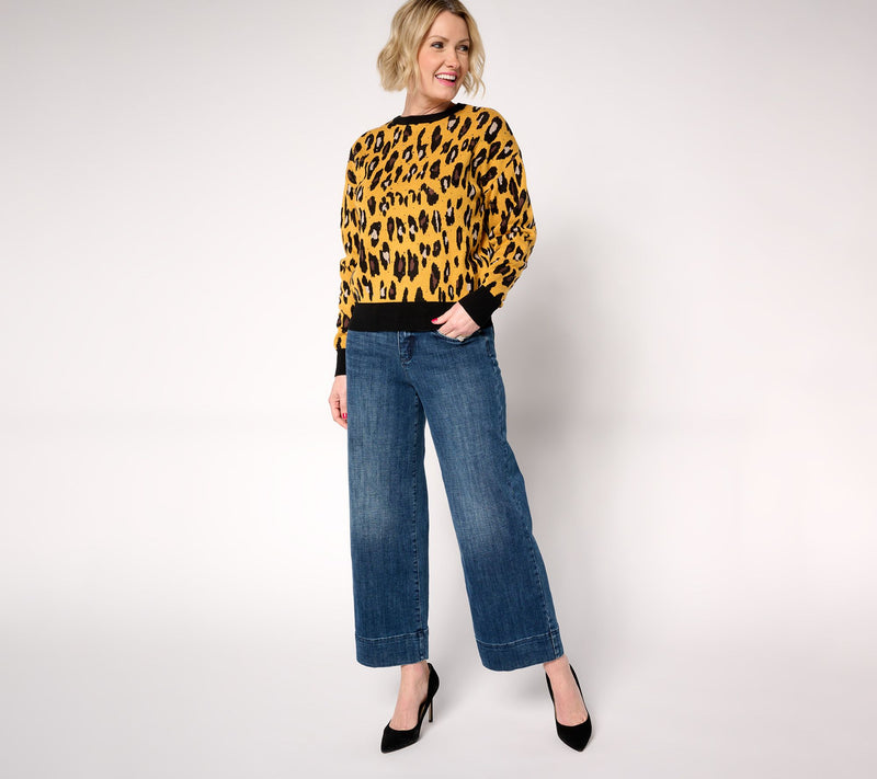nicole by Nicole Miller Embellished Jacquard Sweater — View 11