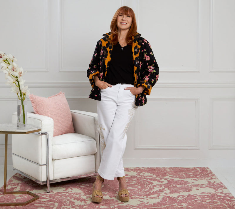 nicole by Nicole Miller Reversible Stretch Poplin Quilted Jacket — View 11