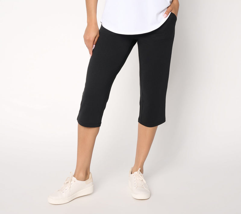 Denim & Co. Regular EasyWear French Terry Capri — View 3