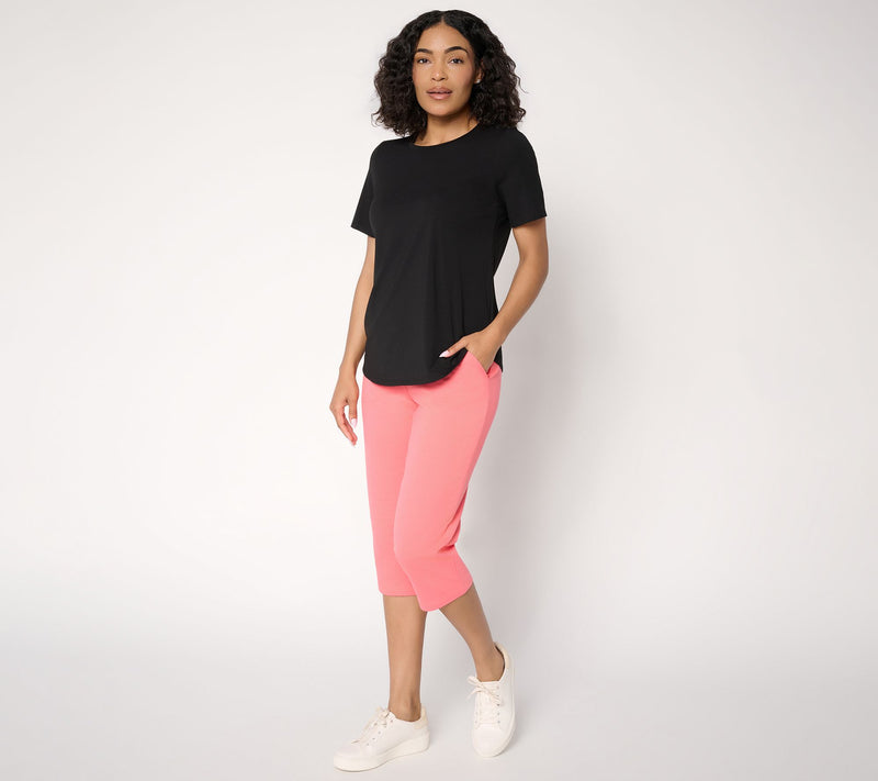 Denim & Co. Regular EasyWear French Terry Capri — View 15