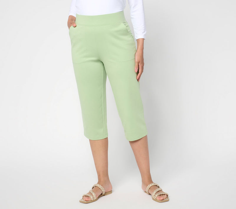 Denim & Co. Petite EasyWear French Terry Capri — View 5