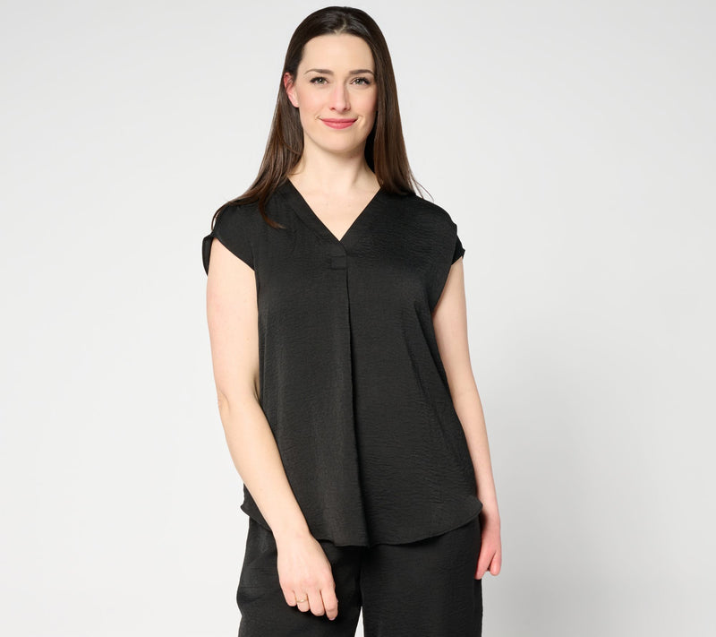 nicole by Nicole Miller Dolman Sleeve V-Neck Top — View 9