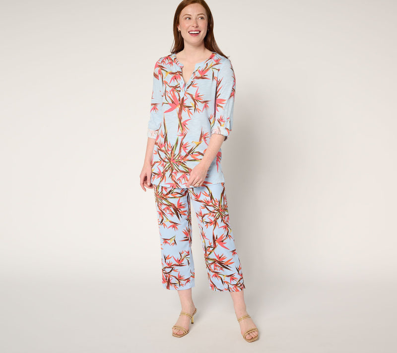 nicole by Nicole Miller Regular Pull-On Textured Cropped Pant — View 5