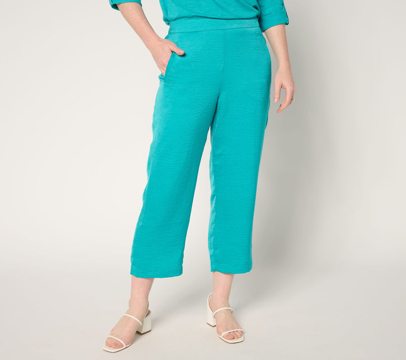 nicole by Nicole Miller Regular Pull-On Textured Cropped Pant — View 12