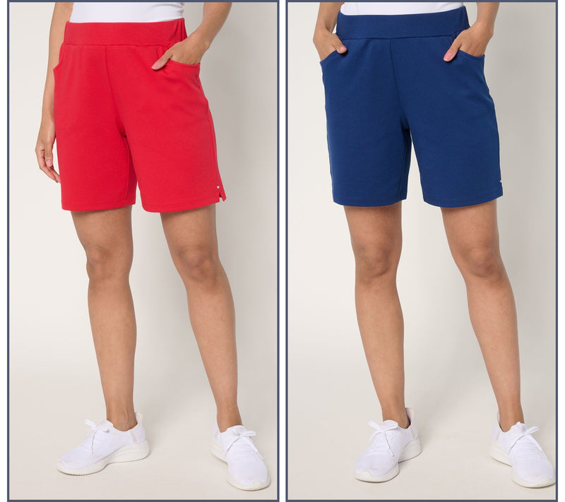 Quacker Factory Set of Two Pull-On 8" Shorts — View 10