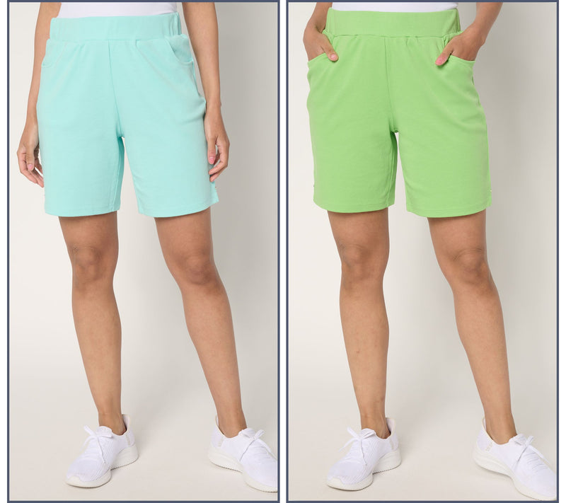 Quacker Factory Set of Two Pull-On 8" Shorts — View 12