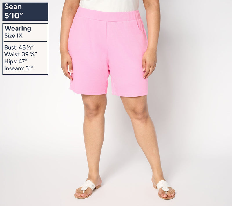 Quacker Factory Set of Two Pull-On 8" Shorts — View 2