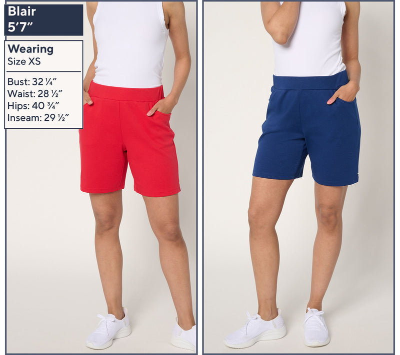 Quacker Factory Set of Two Pull-On 8" Shorts — View 3