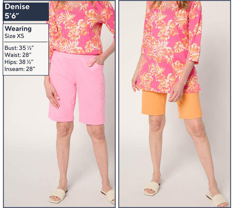 Quacker Factory Set of Two Pull-On 11" Shorts — View 3