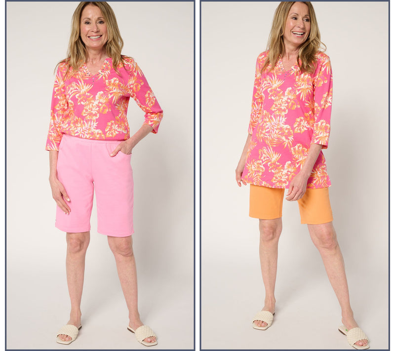 Quacker Factory Set of Two Pull-On 11" Shorts — View 5