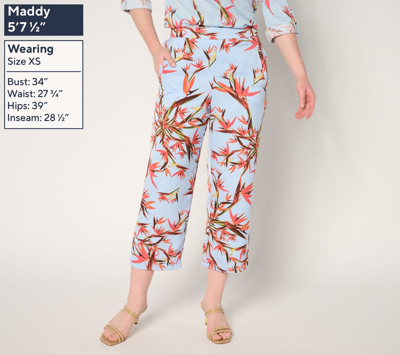 nicole by Nicole Miller Petite Pull-On Textured Cropped Pant — View 9
