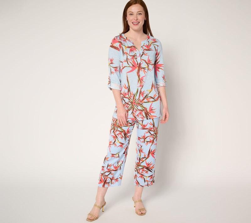 nicole by Nicole Miller Slub Knit Top with Roll-Tab Sleeve — View 5
