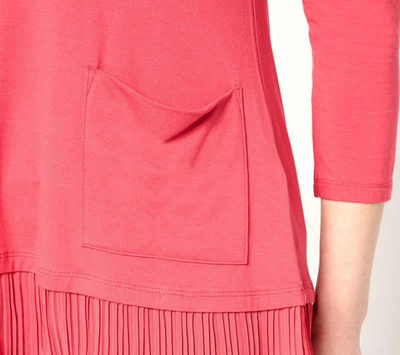LOGO by Lori Goldstein Rayon 230 Top with Broomstick Hem — View 6
