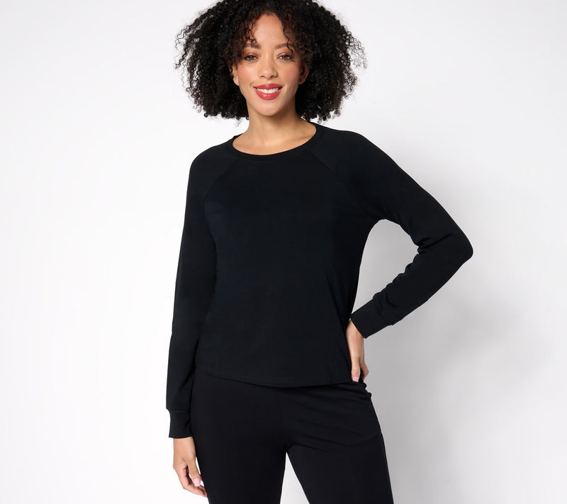 Cozy Earth Women's Brushed Viscose Made from Bamboo Pullover Crew — View 9