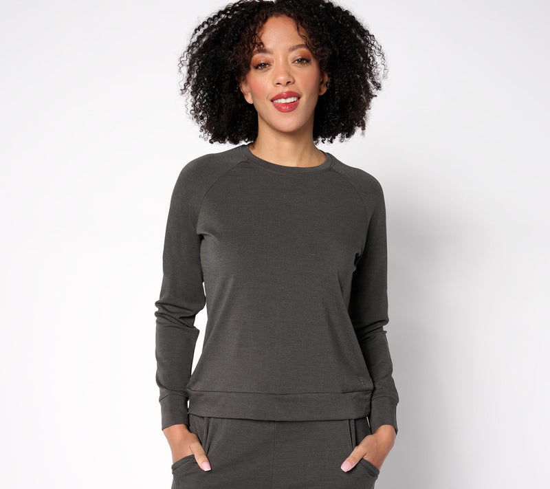 Cozy Earth Women's Brushed Viscose Made from Bamboo Pullover Crew — Main view