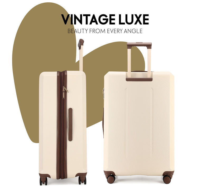 ELLE Luxe Journey Expandable Retro Spinner Luggage 3-Piece Set — View 7