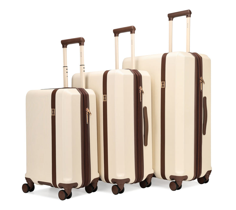 ELLE Luxe Journey Expandable Retro Spinner Luggage 3-Piece Set — View 2