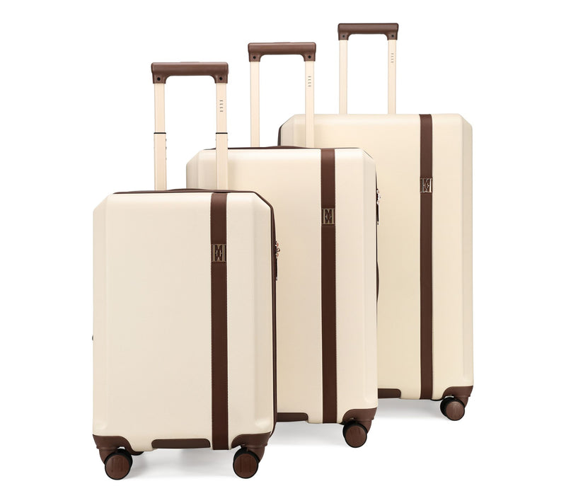 ELLE Luxe Journey Expandable Retro Spinner Luggage 3-Piece Set — Main view