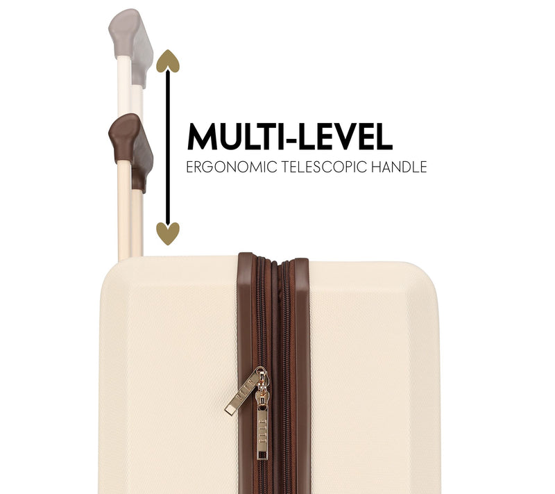 ELLE Luxe Journey Expandable Retro Spinner Luggage 3-Piece Set — View 6