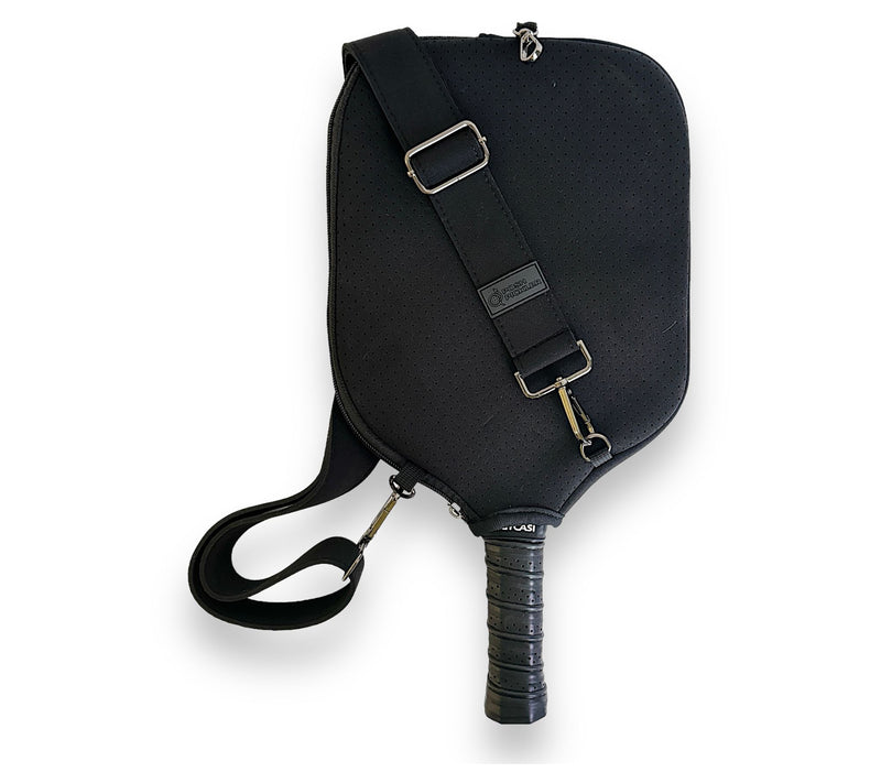 Posh Pickler Pickleball Paddle Cover with Storage & Strap — View 3
