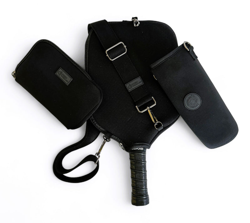 Posh Pickler Pickleball Cover, Pouch & Ball Bag3-Piece Set — View 3