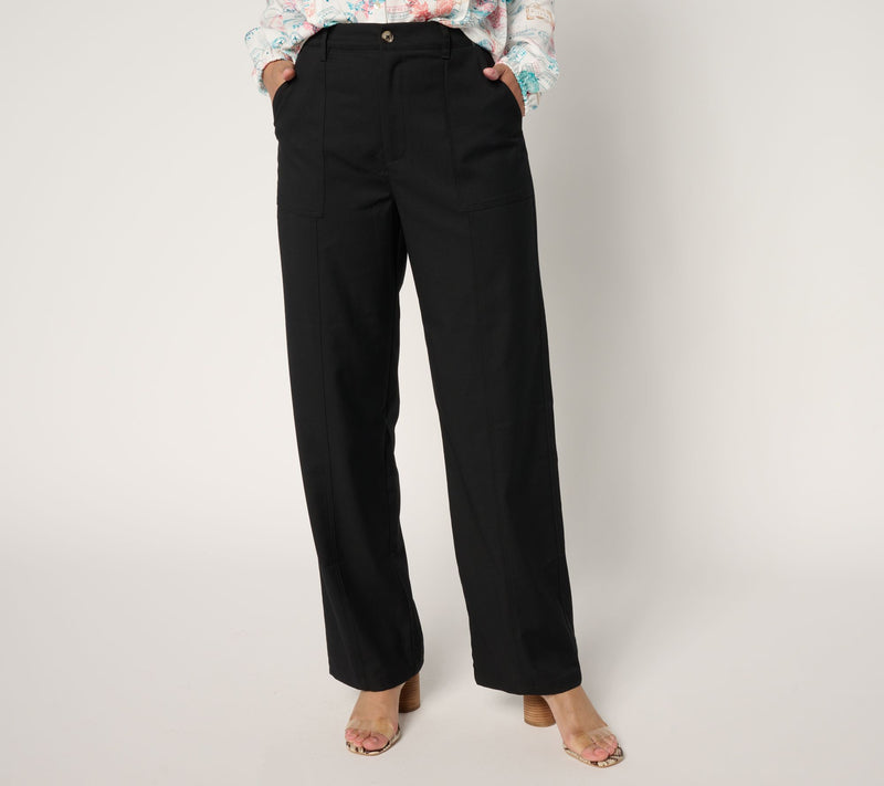 nicole by Nicole Miller Regular Stretch Twill Utility Pant — View 8